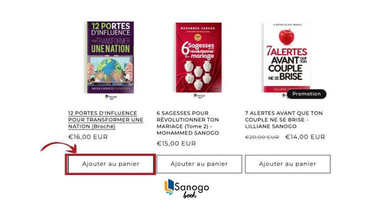 Comment commander un livre sur SanogoBooks.com